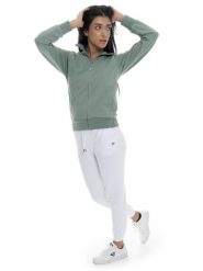 Bluza lekki z bawełna z kieszenie na co dzień. Zielone bluzy damskie LEONE 1947 APPAREL, s, bez wzorów, z bawełny, bez ramiączek, bez kaptura. Za 218.92 zł.