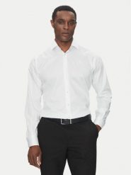KARL LAGERFELD Koszula 605038 552602 Biały Modern Fit. Białe koszule męskie KARL LAGERFELD, m, bez wzorów, z bawełny, biznesowe, bez kołnierzyka, bez ramiączek. Za 349.99 zł.