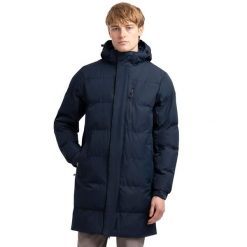 Męska Kurtka Ocieplana Clipster. Niebieskie kurtki męskie Trespass, m, bez wzorów, z materiału, z kapturem. Za 311.99 zł.