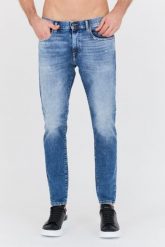 DIESEL Niebieski jeansy D-Struktslim jeans. Niebieskie jeansy męskie Diesel, z jeansu. W wyprzedaży za 769.99 zł.