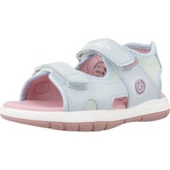 Sandały GARVALIN 242817G Niebieski. Niebieskie sandały damskie Garvalin, bez wzorów, z materiału, bez obcasa, bez zapięcia. Za 114.99 zł.
