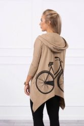 Bluza z nadrukiem roweru camelowa. Bluzy damskie KESI, l, bez wzorów, z bawełny, bez ramiączek, z kapturem. Za 218.51 zł.