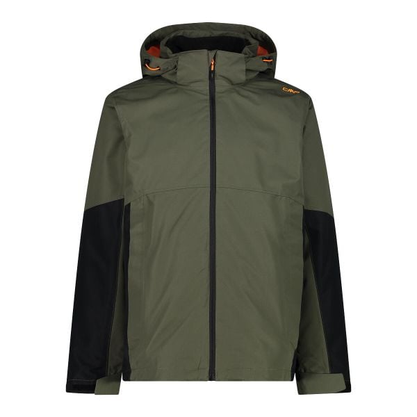 Wodoodporna kurtka 3 w 1 CMP. Zielone kurtki męskie CMP, xl, bez wzorów, sportowe, bez kaptura. Za 440.99 zł.