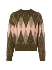Marc O'Polo Denim Sweter z zawartością moheru Kobiety zielony|różowy, L. Czerwone swetry nierozpinane damskie Marc O'Polo DENIM, l, bez wzorów, z denimu, eleganckie, bez kołnierzyka, bez ramiączek. Za 549.95 zł.
