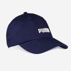 Czapka z daszkiem Puma. Niebieskie czapki damskie Decathlon, bez wzorów, z bawełny, eleganckie. Za 49.99 zł.