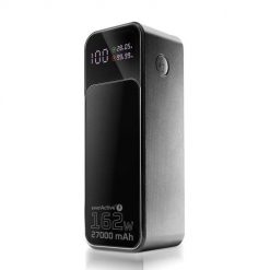 EVERACTIVE POWERBANK 27 000MAH, 1X USB, 2X USB-C, 162,5W, QC4+, WBUDOWANA LATARKA, WYŚWIETLACZ LCD, CZARNY EB-27Q. Czarne powerbanki everActive. Za 270.99 zł.