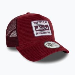 Czapka z daszkiem New Era NE Patch Cord Trucker. Czerwone czapki damskie New Era, bez wzorów. Za 149.99 zł.
