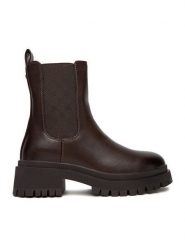 Nine West Sztyblety CEO-BASIMA-01 Brązowy. Brązowe botki damskie Nine West, bez wzorów, z materiału, bez obcasa, na płaskiej podeszwie, bez zapięcia. Za 279.99 zł.