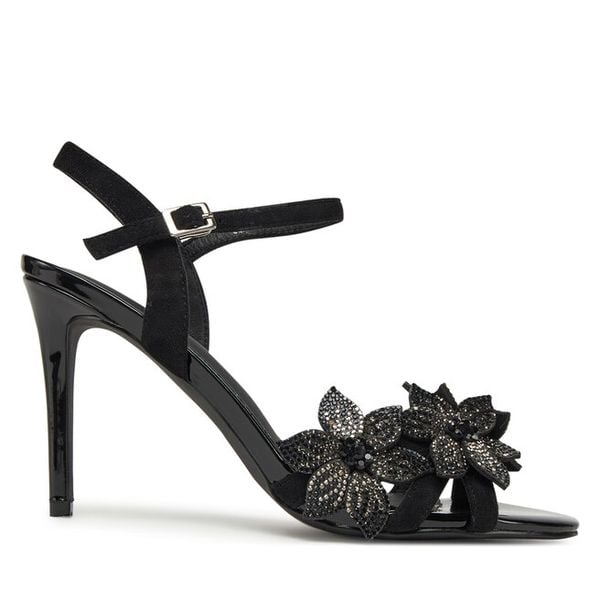 Sandały GOE. Czarne sandały damskie GOE, bez wzorów, bez obcasa, na szpilce, bez zapięcia. Za 259.99 zł.