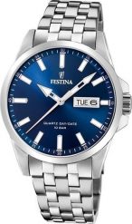 Zegarek Festina Zegarek męski Festina F20357-3 srebrny. Szare zegarki męskie Festina, bez wzorów, srebrne. Za 340.99 zł.