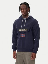 Napapijri Bluza Burgee Wint 4 NP0A892T Granatowy Regular Fit. Niebieskie bluzy męskie Napapijri, m, bez wzorów, z bawełny, bez ramiączek, bez kaptura. Za 529.99 zł.