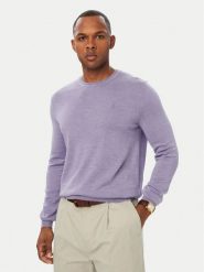 Polo Ralph Lauren Sweter 710954589008 Fioletowy jasny Regular Fit. Fioletowe swetry męskie Polo Ralph Lauren, m, bez wzorów, z wełny, bez kołnierzyka, bez ramiączek. Za 919.99 zł.