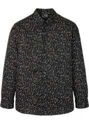 Koszula z długim rękawem, z czystej bawełny. Czarne koszule męskie bonprix, l, bez wzorów, z bawełny, eleganckie, bez kołnierzyka, bez ramiączek. Za 109.99 zł.