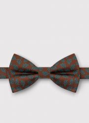 PAKO LORENTE – Brązowa mucha męska we wzorki. Brązowe krawaty i muchy Pako Lorente, bez wzorów, z poliesteru, eleganckie. Za 39.99 zł.