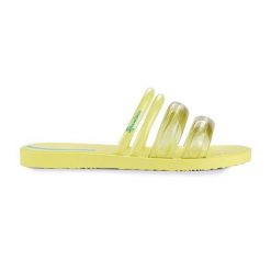 Klapki damskie Ipanema Puffer Slide. Żółte klapki damskie Ipanema, bez wzorów, bez obcasa, bez zapięcia. Za 89.00 zł.