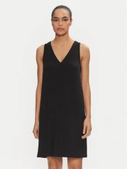 Calvin Klein Sukienka codzienna K20K208340 Czarny Regular Fit. Czarne sukienki damskie Calvin Klein, na co dzień, bez wzorów, z syntetyku, bez kołnierzyka, bez ramiączek, proste. Za 399.99 zł.