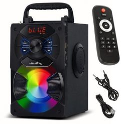 Głośnik przenośny bluetooth Audiocore, radio FM, wejście kart SD/MMC, AUX, USB, pilot, AC730. Głośniki przenośne No Name. Za 134.99 zł.
