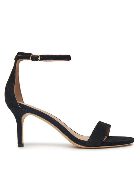 LAUREN RALPH LAUREN Sandały Allie 802959175001 Czarny. Czarne sandały damskie Lauren Ralph Lauren, bez wzorów, ze skóry, bez obcasa, na szpilce, bez zapięcia. Za 629.99 zł.