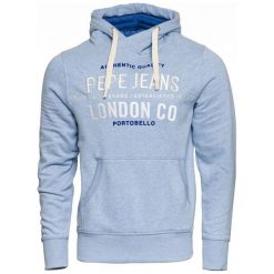 Pepe Jeans bluza męska Neville M jasnoniebieska. Niebieskie bluzy męskie Pepe Jeans, m, bez wzorów, z jeansu. W wyprzedaży za 308.00 zł.