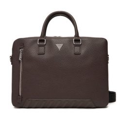 Torba na laptopa Guess. Brązowe torby na laptopa damskie Guess, z aplikacjami. Za 449.99 zł.