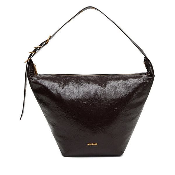 Torebka GINO ROSSI. Brązowe shopperki damskie Gino Rossi, bez wzorów, bez dodatków. Za 349.99 zł.