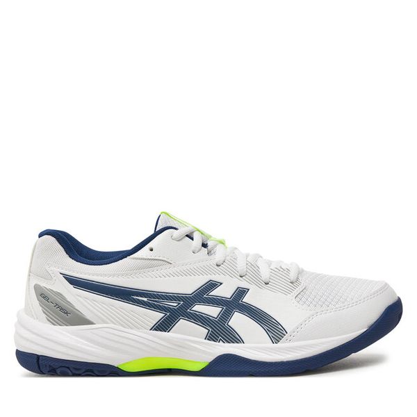 Buty halowe Asics. Białe buty sportowe męskie Asics, bez wzorów, bez zapięcia. Za 309.99 zł.