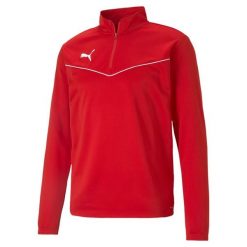 Puma Teamrise 1/4 Zip Top Czerwona Bluza Dorosłych. Białe bluzy męskie Puma, m, bez wzorów, sportowe, bez ramiączek, bez kaptura. Za 214.00 zł.
