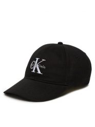 Calvin Klein Jeans Czapka z daszkiem Monologo LV04K5026G Czarny. Czarne czapki damskie Calvin Klein Jeans, bez wzorów, z bawełny. Za 119.99 zł.