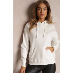 Biała Bluza Kangurka z Polarem Monei. Białe bluzy damskie Renee, xl, bez wzorów, z dzianiny, casualowe, bez ramiączek. Za 39.99 zł.