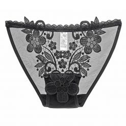 Figi z haftem i prześwitującym materiałem Pakize. Majtki damskie Intica, z tkaniny. Za 69.00 zł.