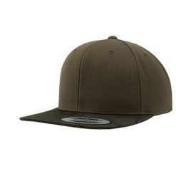 Czapka Z Daszkiem Camo Snapback. Zielone czapki damskie FLEXFIT, bez wzorów. Za 104.99 zł.