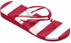 Klapki damskie Beco czerwono-białe na wysokim obcasie. Białe klapki damskie 47 Brand, bez wzorów, z materiału, bez obcasa, bez zapięcia. Za 183.99 zł.