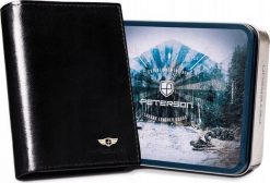 Peterson Duży, skórzany portfel męski bez zapięcia Peterson NoSize. Portfele męskie Peterson, bez wzorów. Za 188.90 zł.