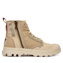 Trapery Palladium. Brązowe trapery damskie Palladium, bez zapięcia. Za 429.99 zł.