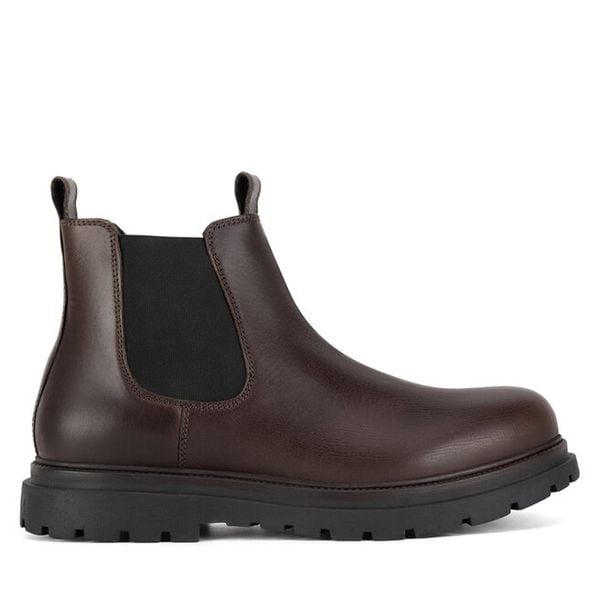 Sztyblety Badura. Brązowe botki męskie Badura, bez wzorów, bez obcasa, bez zapięcia. Za 329.99 zł.