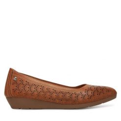 Baleriny Pikolinos. Brązowe balerinki damskie Pikolinos, bez wzorów, bez obcasa, bez zapięcia. Za 499.99 zł.