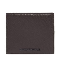 Portfel Emporio Armani. Czarne portfele męskie Emporio Armani, bez wzorów. Za 664.99 zł.