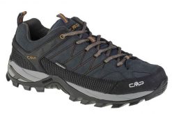 Buty trekkingowe męskie, CMP Rigel Low. Niebieskie trekkingi męskie CMP, z materiału, przed kostkę, bez zapięcia. Za 329.99 zł.