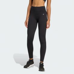 Legginsy Workout Essentials Full-Length Knit. Czarne legginsy damskie Adidas, bez wzorów. Za 199.00 zł.