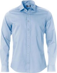 Clique Clark koszula z długim rękawem 100% bawełna regular fit – light blue. Niebieskie koszule męskie CLIQUE, m, bez wzorów, z bawełny, bez kołnierzyka, bez ramiączek. Za 212.59 zł.