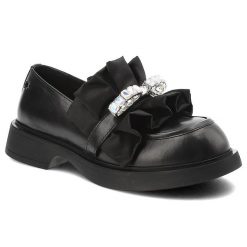 Czarne Półbuty Tuffoni Eleganckie Obuwie Damskie Premium. Czarne półbuty damskie Tuffoni, bez wzorów, ze skóry, eleganckie, bez obcasa, bez zapięcia. Za 849.00 zł.