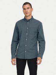 Only & Sons Koszula Alvaro 22006479 Szary Slim Fit. Szare koszule męskie Only & Sons, m, bez wzorów, z syntetyku, bez kołnierzyka, bez ramiączek. Za 69.99 zł.