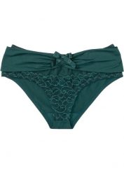 Figi panty z poliamidu z recyklingu. Zielone majtki damskie bonprix, z bawełny. Za 34.99 zł.