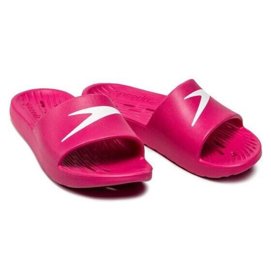 Klapki basenowe unisex speedo Slides one piece. Białe klapki damskie Speedo, na lato, bez wzorów, bez obcasa, na płaskiej podeszwie, bez zapięcia. Za 55.99 zł.