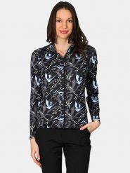 Sweter Damski Luhta Armisvesi. Czarne swetry nierozpinane damskie Luhta, m, bez wzorów, z elastanu, bez kołnierzyka, bez ramiączek. Za 369.00 zł.