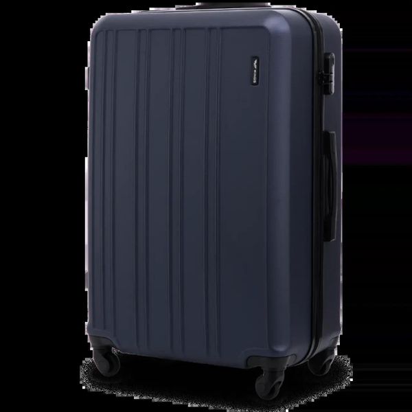 Walizka duża Wings 28" HARRIER BLUE. Niebieskie walizki damskie Wings, bez wzorów, z materiału, duże, z tłoczeniem. Za 179.90 zł.