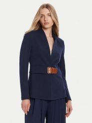 Rinascimento Marynarka CFC0126214003 Granatowy Slim Fit. Niebieskie marynarki i żakiety damskie Rinascimento, bez wzorów, z syntetyku, bez kołnierzyka, bez ramiączek. Za 539.99 zł.