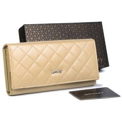 Portfel damski skórzany R-RD-12-GCL-Q-3882 BEIGE. Brązowe portfele damskie ROVICKY. Za 84.99 zł.