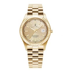 Jacques du Manoir Mężczyźnizegarek Inspiration Gold - stal nierdzewna Zegarki męskie 1 ct Męskie. Żółte zegarki męskie Jacques du Manoir, bez wzorów, z materiału, szklane. Za 881.99 zł.