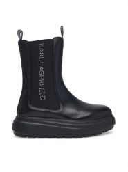 KARL LAGERFELD Sztyblety Katya KL46660 Czarny. Czarne botki damskie KARL LAGERFELD, bez wzorów, ze skóry, bez obcasa, na płaskiej podeszwie, bez zapięcia. Za 1,029.00 zł.